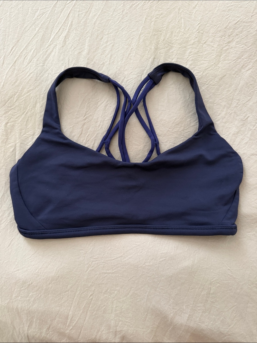 lululemon athletica Navy Cross-Strap Sports Bra